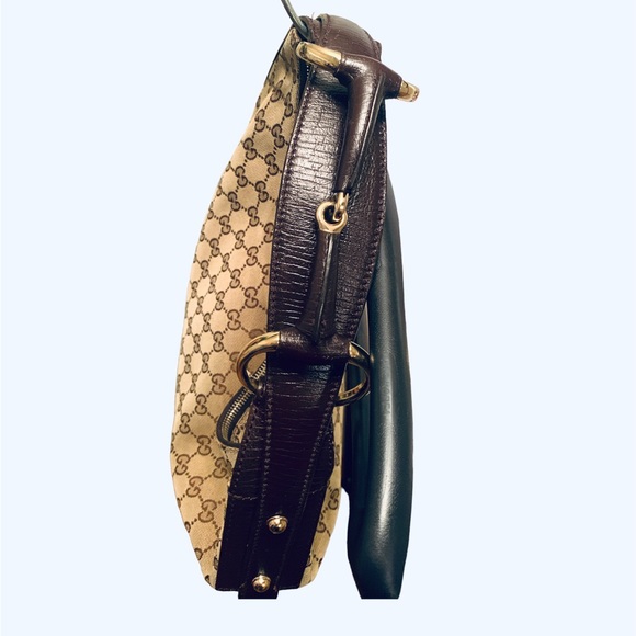 Gucci Hobo monogram,100% authentic,canvass,made in Italy,gold tone - Picture 10 of 13